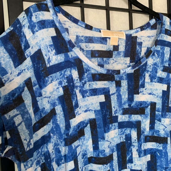 Michael Kors Blue Pattern Blouse - Picture 3 of 8